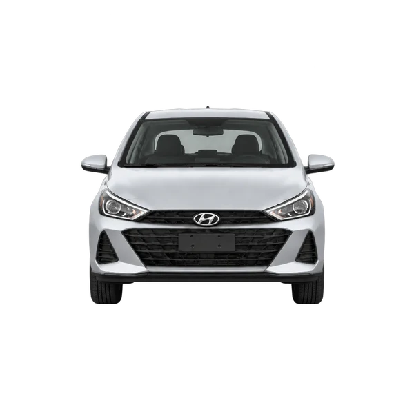 Hyundai HB20 2024 argent, vue avant