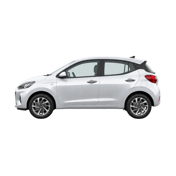 Hyundai I10 2023 prata, vista lateral (voltada para a esquerda)