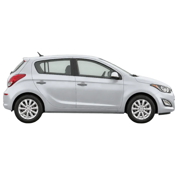 Hyundai I20 2014 prata, vista lateral (voltada para a direita)