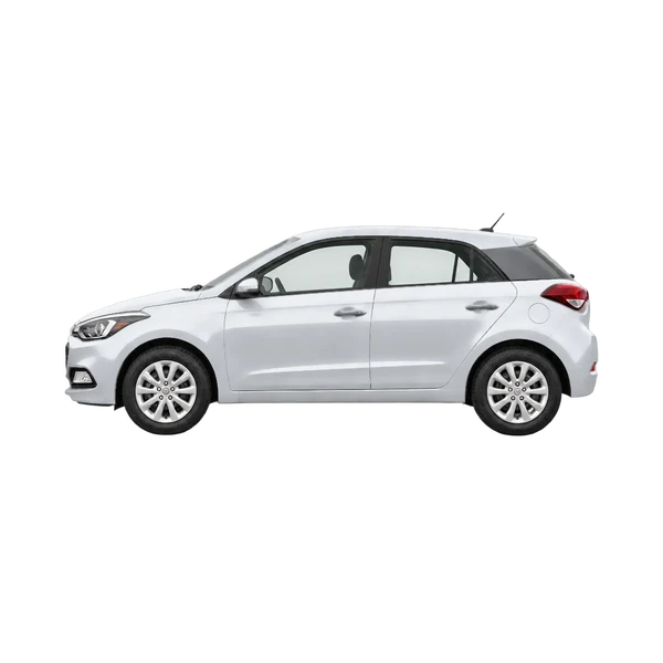 Hyundai I20 2015 prata, vista lateral (voltada para a esquerda)