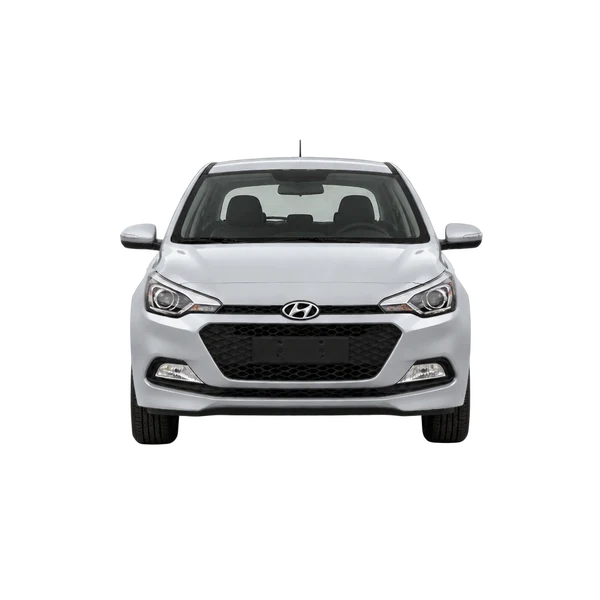 Hyundai I20 2017 en plateado, vista frontal