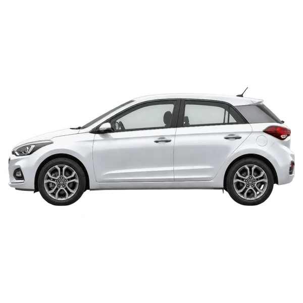 Hyundai I20 2020 argent, vue côté (vers la gauche)