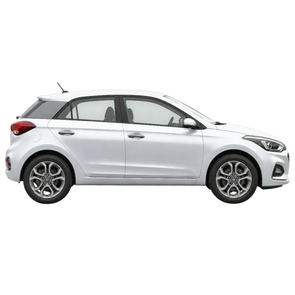 Hyundai I20 2020 prata, vista lateral (voltada para a direita)