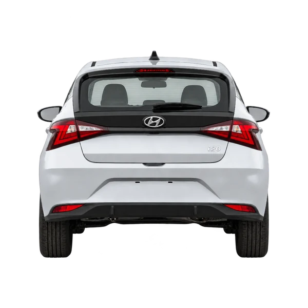 Hyundai I20 2021 prata, vista traseira