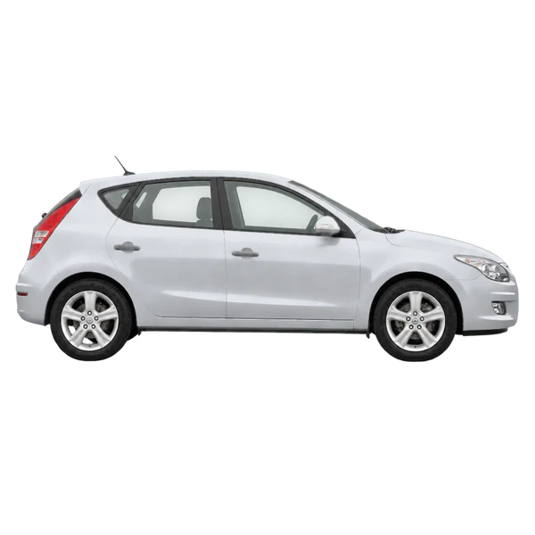 Hyundai I30 2011 argent, vue profil (tourné vers la droite)
