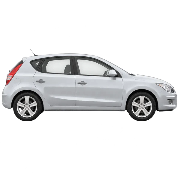 Hyundai I30 2012 argent, vue profil (tourné vers la droite)