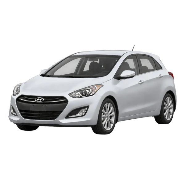 Hyundai I30 2014 argent, vue trois-quarts avant (orienté vers la gauche)