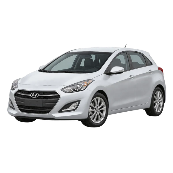 Hyundai I30 2015 argent, vue trois-quarts avant (orienté vers la gauche)
