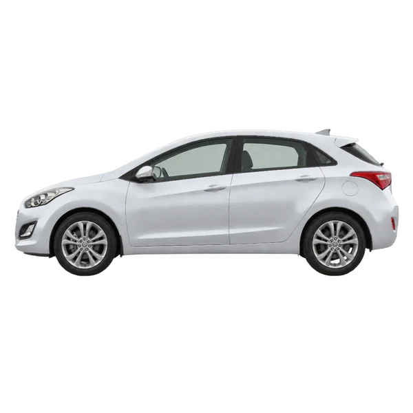 Hyundai I30 2016 prata, vista lateral (voltada para a esquerda)