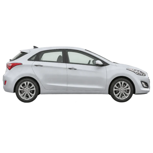 Hyundai I30 2016 argent, vue profil (tourné vers la droite)