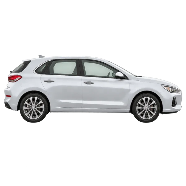 Hyundai I30 2017 argent, vue profil (tourné vers la droite)