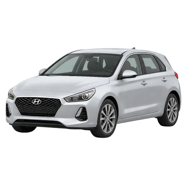 Hyundai I30 2018 argent, vue trois-quarts avant (orienté vers la gauche)