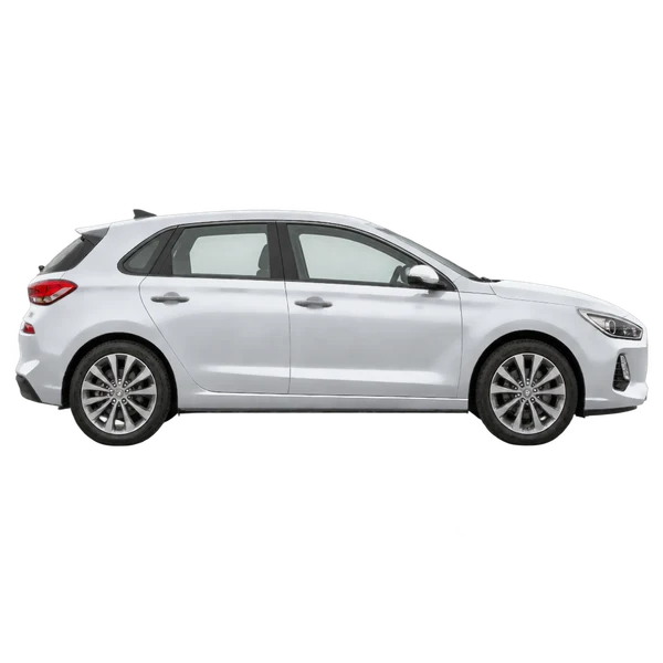 Hyundai I30 2019 argent, vue profil (tourné vers la droite)