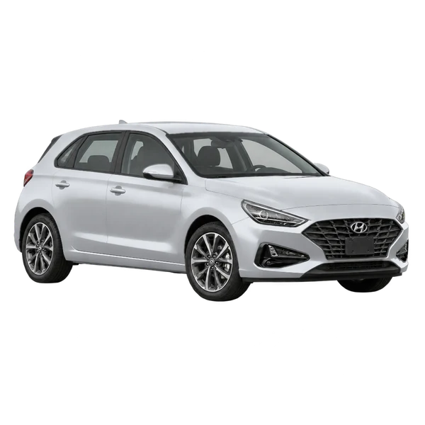 Hyundai I30 2021 argent, vue trois-quarts avant (orienté vers la gauche)