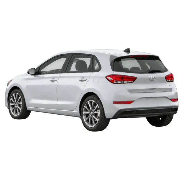 Hyundai I30 2021 argent, vue trois-quarts arrière (orienté vers la gauche)