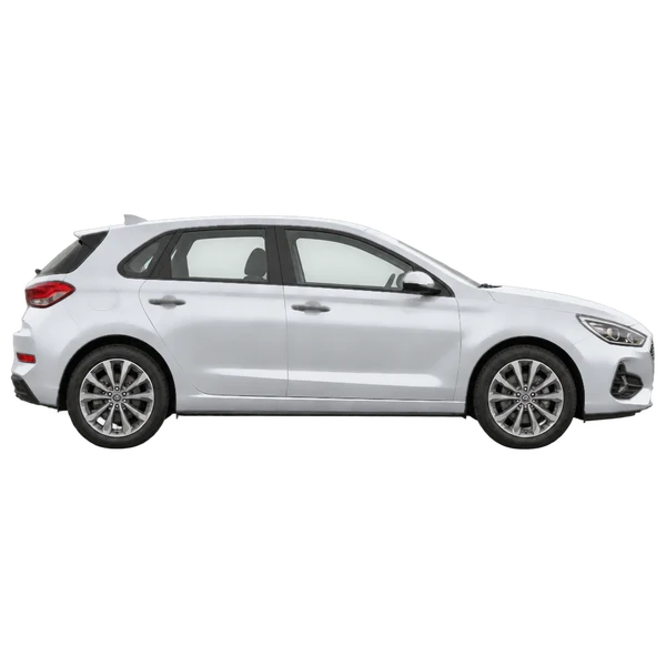 Hyundai I30 2023 argent, vue profil (tourné vers la droite)