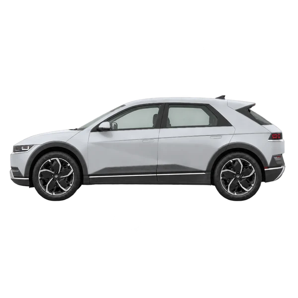 2022 Hyundai Ioniq 5 in Silber, Ansicht: Seite (nach links gerichtet)
