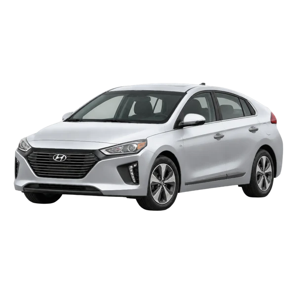 2017 Hyundai Ioniq in Silber, Ansicht: Dreiviertelansicht vorne (nach links gerichtet)