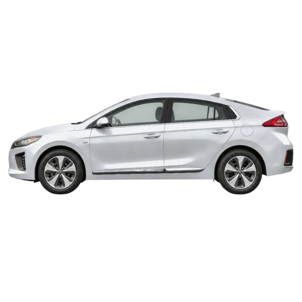 2017 Hyundai Ioniq in Silber, Ansicht: Seite (nach links gerichtet)