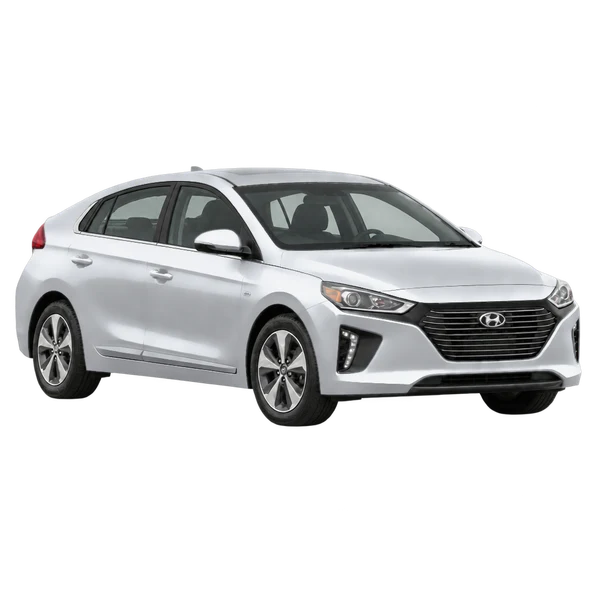 2021 Hyundai Ioniq in Silber, Ansicht: Dreiviertelansicht vorne (nach rechts)
