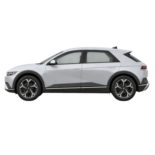 2025 Hyundai Ioniq in Silber, Ansicht: Seite (nach links gerichtet)