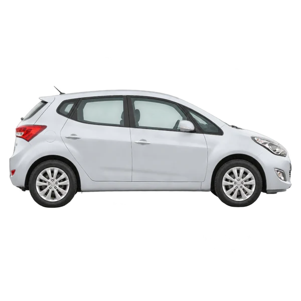Hyundai IX20 2011 باللون فضي، منظر منظر جانبي (باتجاه اليمين)