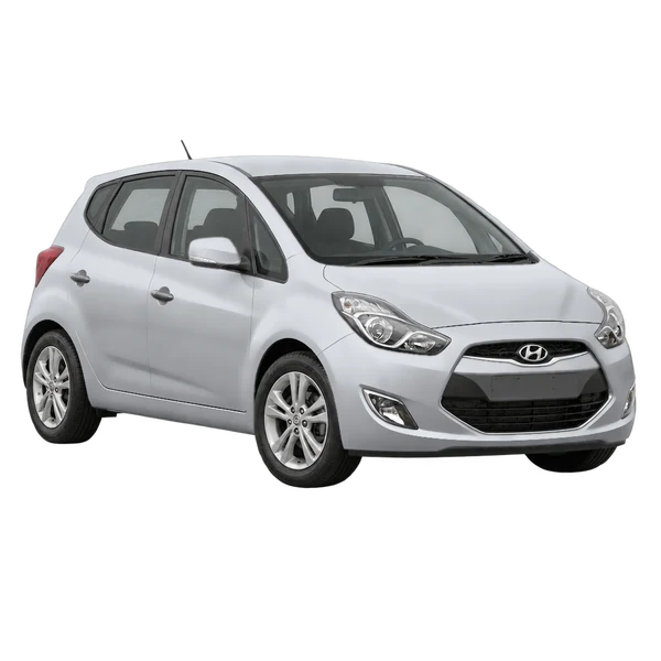 Hyundai IX20 2012 باللون فضي، منظر منظر أمامي بزاوية ثلاثة أرباع (متجه لليسار)