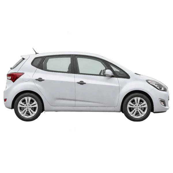 Hyundai IX20 2012 باللون فضي، منظر منظر جانبي (باتجاه اليمين)