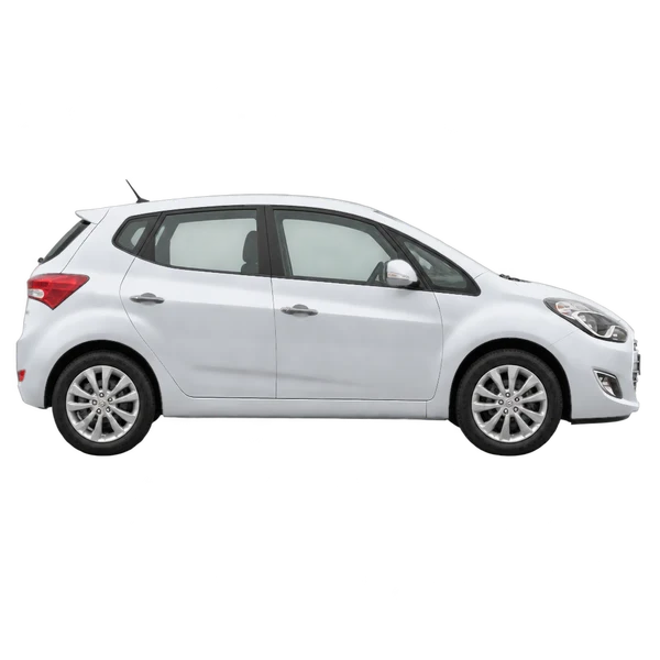 Hyundai IX20 2018 باللون فضي، منظر منظر جانبي (باتجاه اليمين)