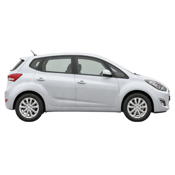 Hyundai IX20 2019 en plateado, vista lateral (hacia la derecha)