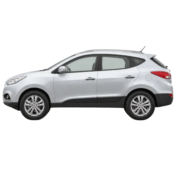 Hyundai IX35 2012 prata, vista lateral (voltada para a esquerda)