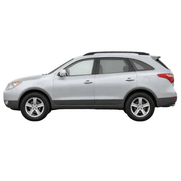 Hyundai IX55 2010 prata, vista lateral (voltada para a esquerda)