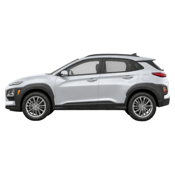 2020 Hyundai Kona in Silber, Ansicht: Seite (nach links gerichtet)