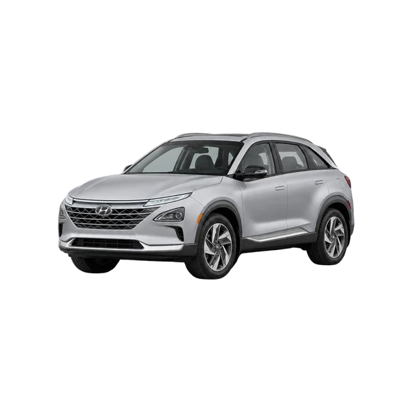 2021 Hyundai Nexo in Silber, Ansicht: Dreiviertelansicht vorne (nach links gerichtet)