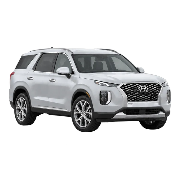 2021 Hyundai Palisade in Silber, Ansicht: Dreiviertelansicht vorne (nach rechts)