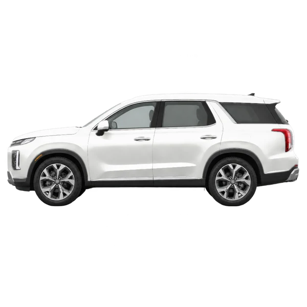 Hyundai Palisade 2023 branco, vista lateral (voltada para a esquerda)