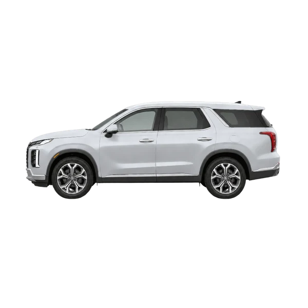 Hyundai Palisade 2027 prata, vista lateral (voltada para a esquerda)