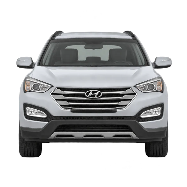 Hyundai Santa Fe 2016 en plateado, vista frontal