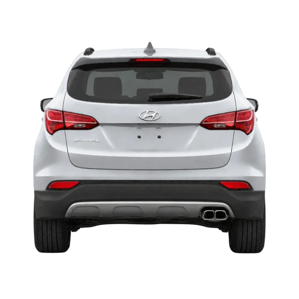 2016 Hyundai Santa Fe in Silber, Ansicht: Heck