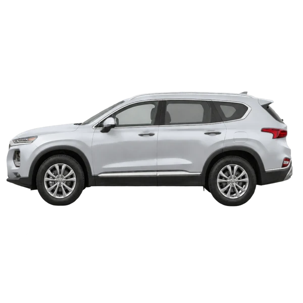 2020 Hyundai Santa Fe in Silber, Ansicht: Seite (nach links gerichtet)