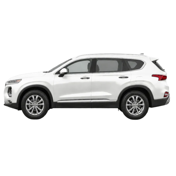 2020 Hyundai Santa Fe in weiß, Ansicht: Seite (nach links gerichtet)