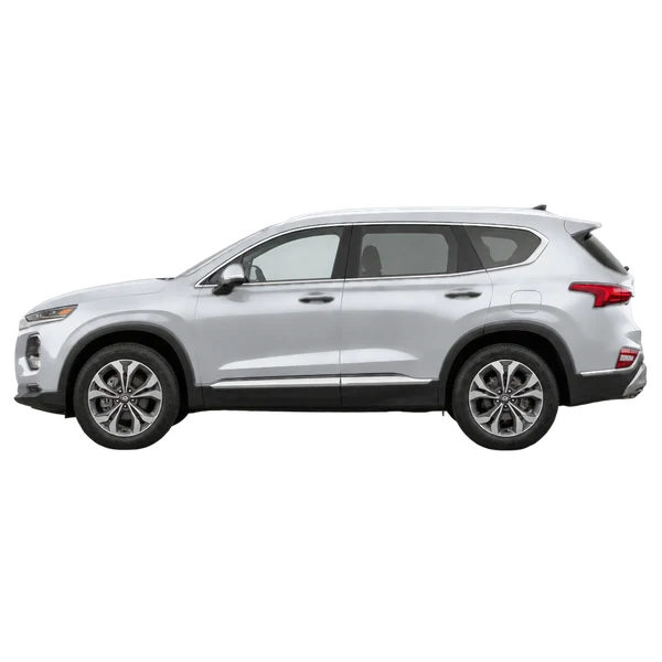 2023 Hyundai Santa Fe in Silber, Ansicht: Seite (nach links gerichtet)