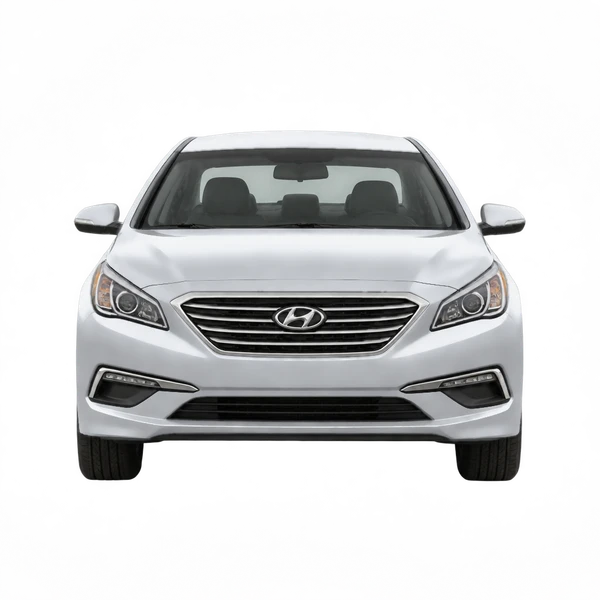 シルバーの2015 Hyundai Sonata（正面ビュー）