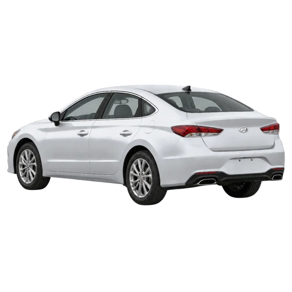2021 Hyundai Sonata in Silber, Ansicht: Dreiviertelansicht von hinten (nach links gerichtet)