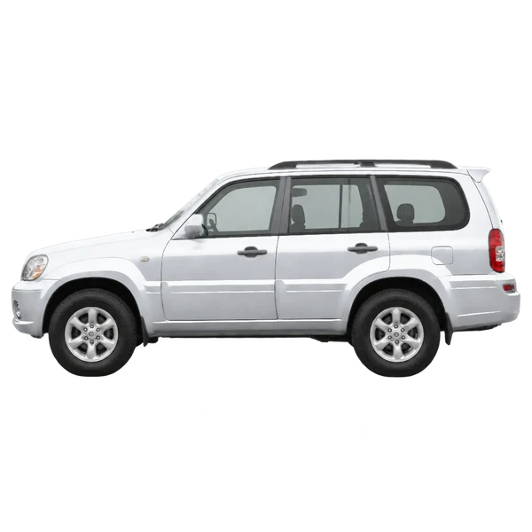 2004 Hyundai Terracan in Silber, Ansicht: Seite (nach links gerichtet)