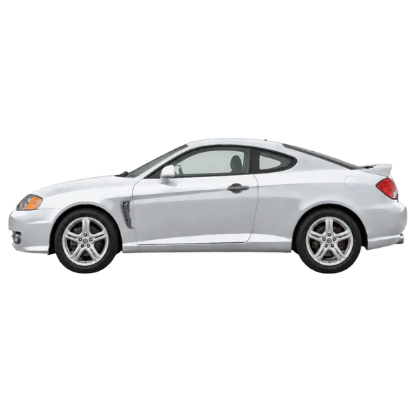 2005 Hyundai Tiburon in Silber, Ansicht: Seite (nach links gerichtet)