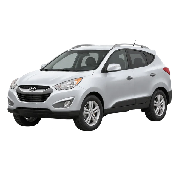 2011 Hyundai Tucson in Silber, Ansicht: Dreiviertelansicht vorne (nach links gerichtet)