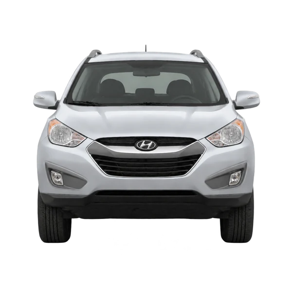 silver 2014 Hyundai Tucson front view