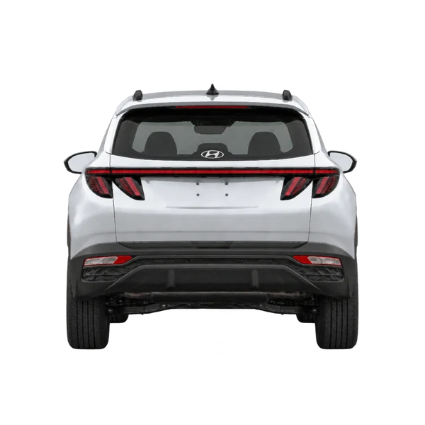 silver 2022 Hyundai Tucson rear view