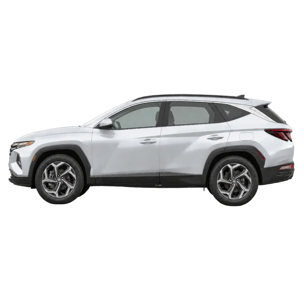 silver 2022 Hyundai Tucson side (facing left) view